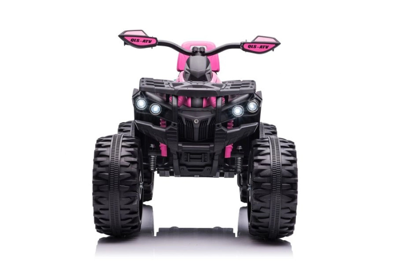 Dětský elektrický čtyřkolový motorek růžový