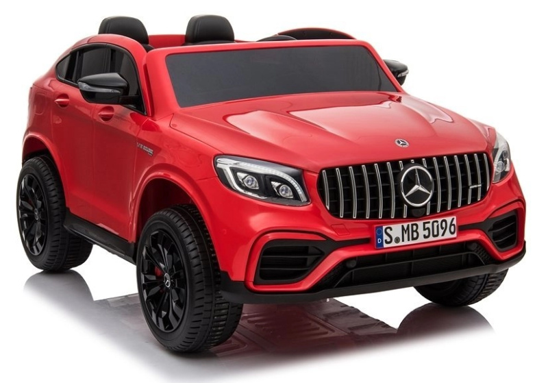 Elektrické autíčko MERCEDES GLC 63 S pro děti, lakované červené, dvoumístné