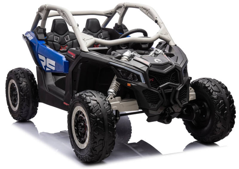 Can-Am maverick turbo rr elektrické autíčko na akumulátor – modro-šedé, lakované