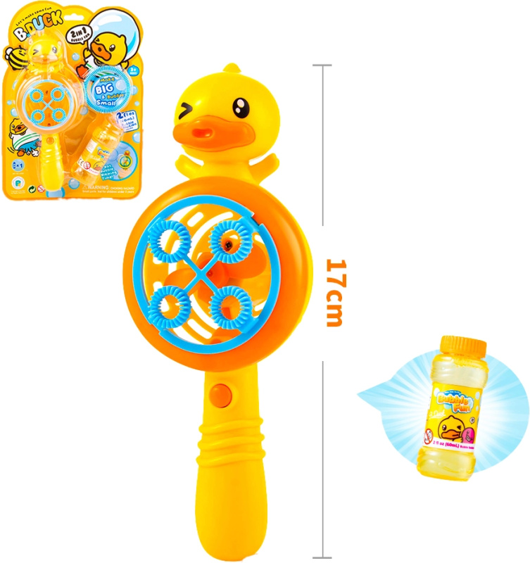 Bublifuk B.Duck ventilátor 2 v 1 s náplní 60 ml