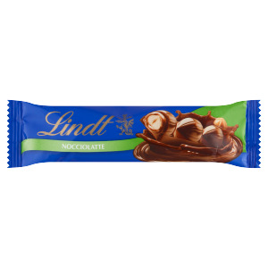 Lindt Mléčná čokoláda Nocciolatte s lískoořechovou náplní a celými lískovými ořechy 35 g