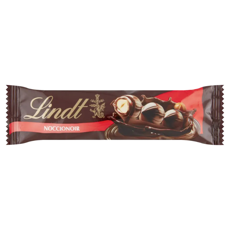 Lindt Hořká čokoláda Noccionoir s lískoořechovou náplní a celými lískovými ořechy 35 g