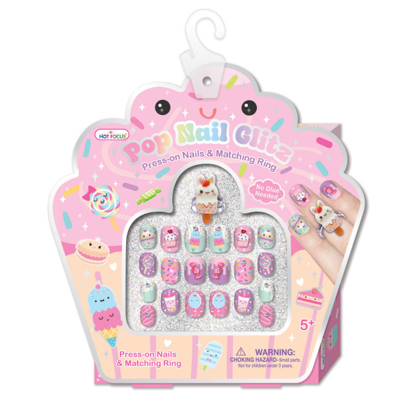 Třpytivé nalepovací nehty Sladkosti