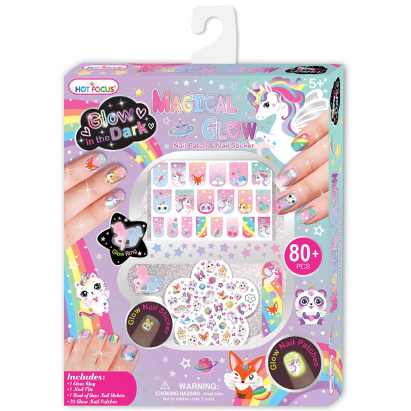 Sada na nehty ZVÍŘÁTKA svítící ve tmě