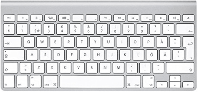 Apple Wireless Keyboard - A1255 (SWE) Bílá třídy Velmi dobrý