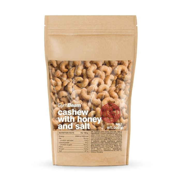 GymBeam Caramelised cashew with honey and salt