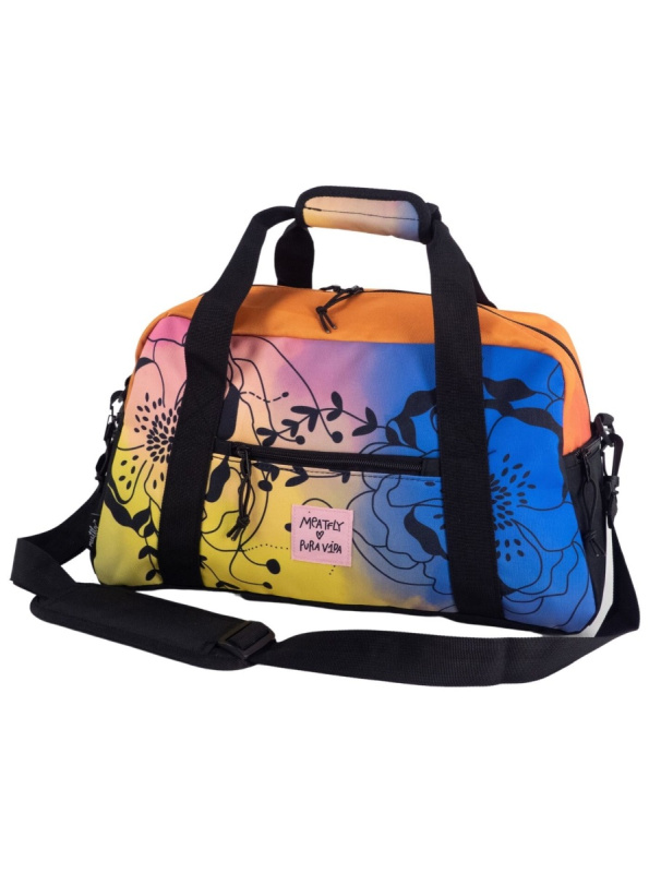 Cestovní taška meatfly x pura vida mavis žlutá/modrá 26 l