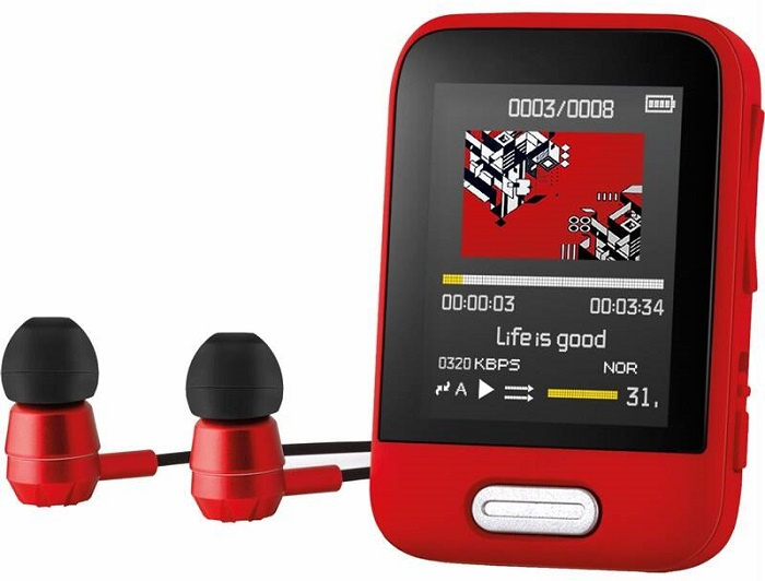 Sencor SFP 7716 RD MP3/MP4 přehrávač 16 GB s Bluetooth
