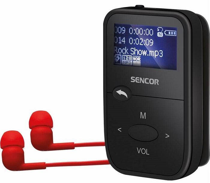 Sencor SFP 4408 BK MP3 přehrávač 8 GB se slotem pro Micro SD