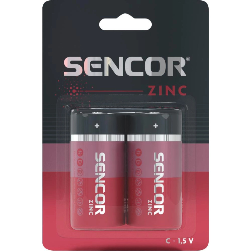 Sencor SBA R14 2BP C Zinkouhlíková baterie C