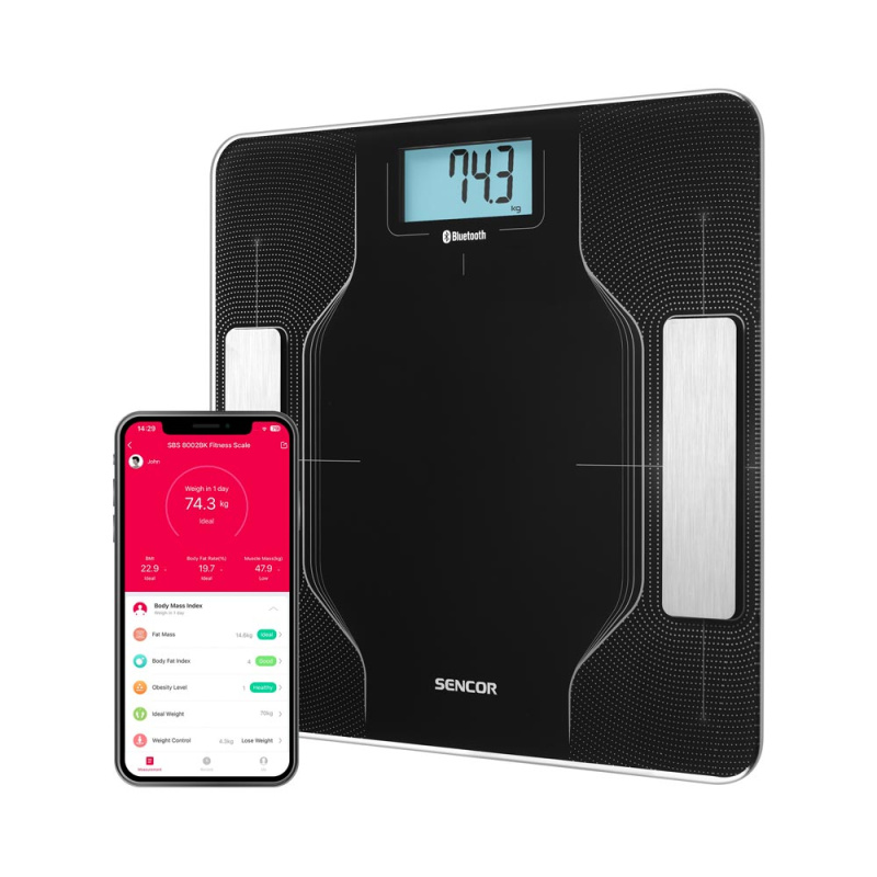 Sencor SBS 8002BK Chytrá osobní fitness váha