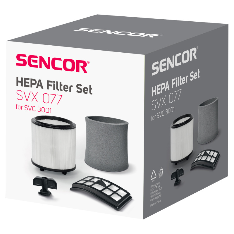 Sencor SVX 077HF HEPA sada filtrů s uzamykacím systémem