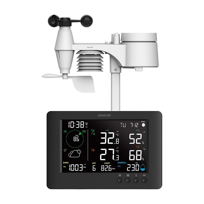 Sencor SWS 10500 WiFi meteorologická stanice s bezdrátovým senzorem 7v1