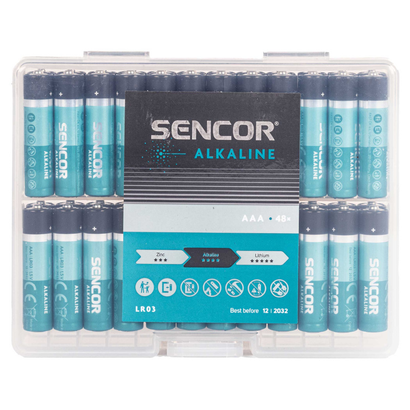 Sencor SBA LR03 48 BOX Alkalická baterie LR03 AAA