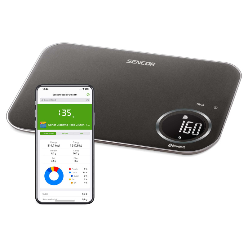 Sencor SKS 7178BK Chytrá kuchyňská váha s Bluetooth
