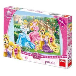 Puzzle Princezny s mazlíčky v parku 100 XL dílků