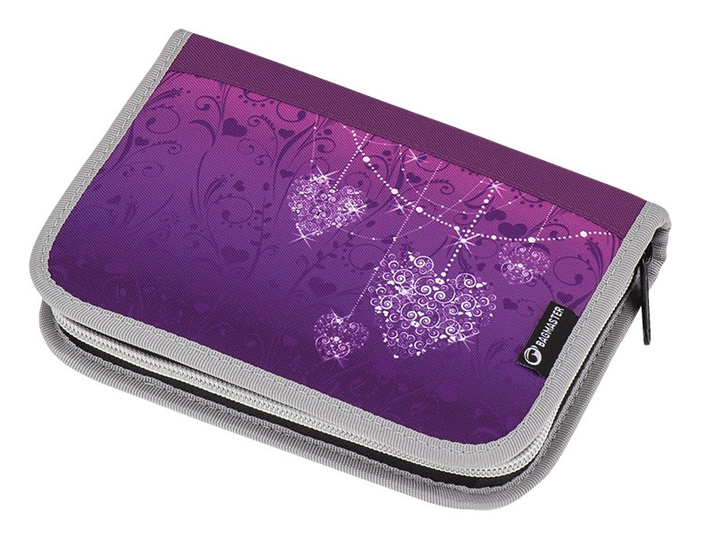 Dívčí školní penál Case Alfa 7 Pink/Purple BagMaster