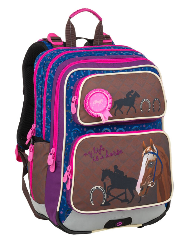 Bagmaster GALAXY 9 B školní batoh - hnědý kůň