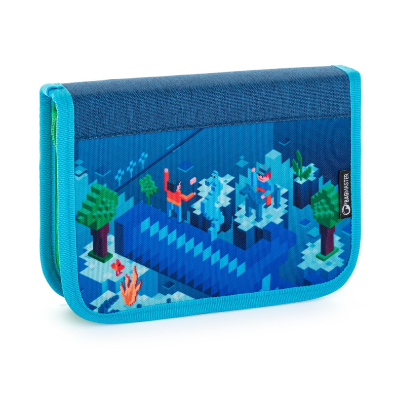 Jednochlopňový penál Case Alfa 21 B Blue/Green BagMaster