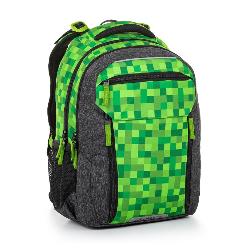 Bagmaster PORTO 23 C školní batoh - kostičky BagMaster