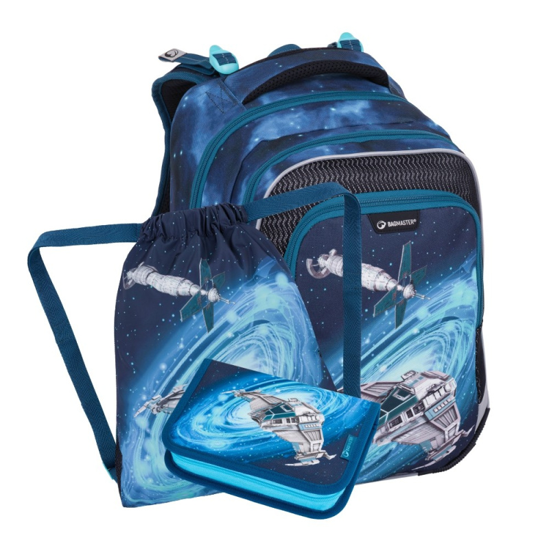 Bagmaster LUMI 24 D malý školní set pro prvňáčky – vesmírná loď BagMaster