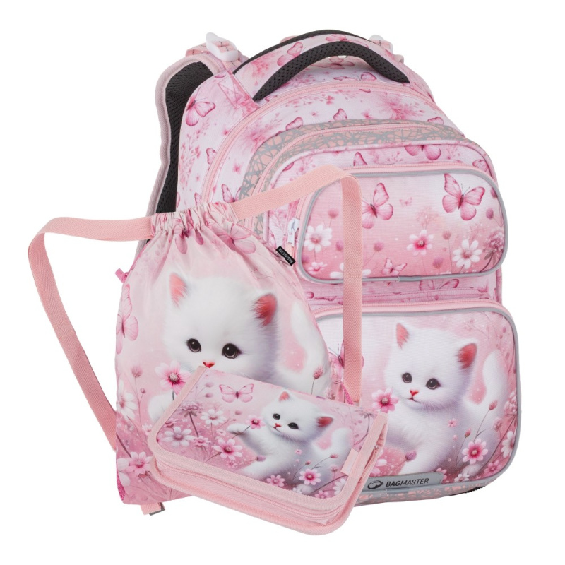 Bagmaster DOPI 26 A malý školní set pro prvňáčky – kočička