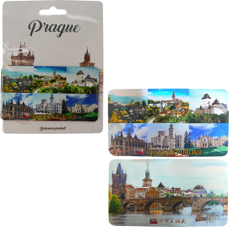 Oboustranný magnet Česká republika a Praha
