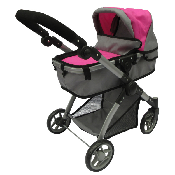 Kočárek 2v1 - růžovo/šedý 439620RS