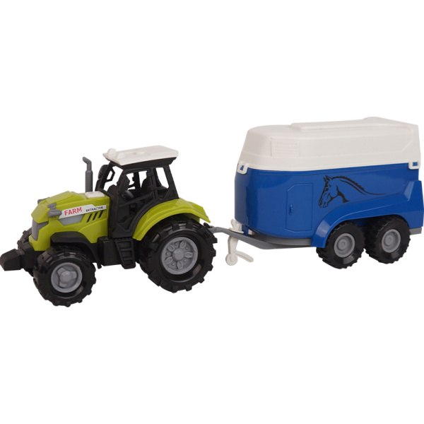 FARM SERVICE - Traktor s přívěsem na koně se zvuky a světly