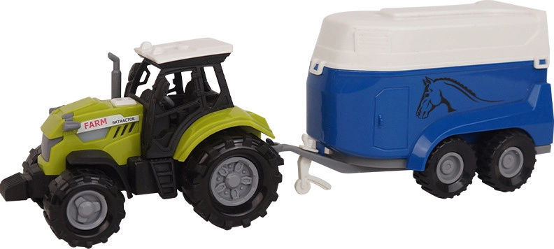 FARM SERVICE - Traktor s přívěsem na koně se zvuky a světly