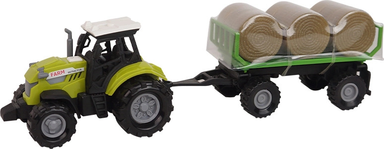 FARM SERVICE - Traktor s valníkem na seno se zvuky a světly