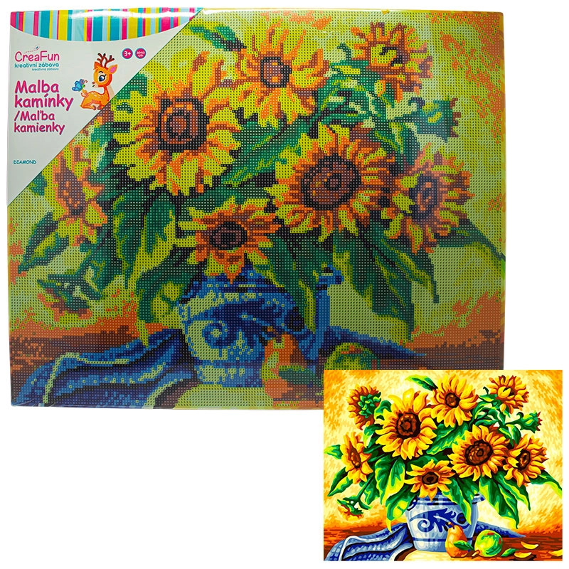 Diamantové malování - Slunečnice 40 x 50 cm