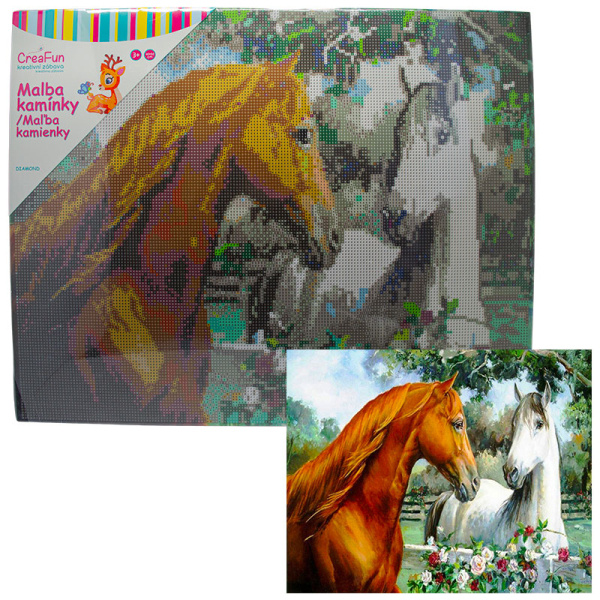 Diamantové malování - Koně 40 x 50 cm
