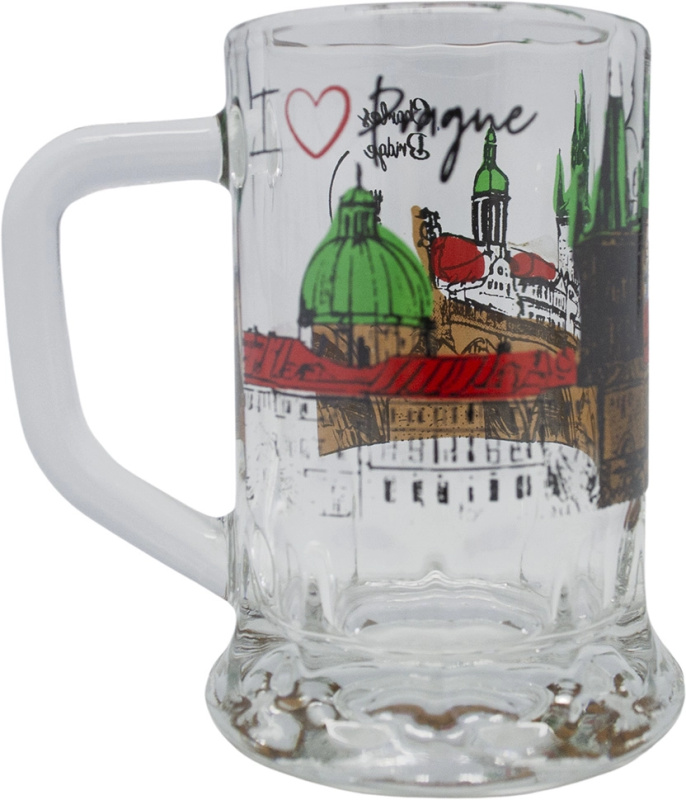 Mini půllitr 40 ml s potiskem TOP PRAHA