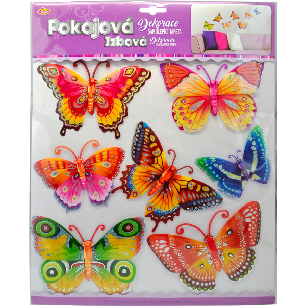 Samolepky na zeď s 3D efektem Motýl