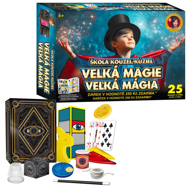 Škola kouzel - Velká magie 25 triků + Dárek v hodnotě 250Kč