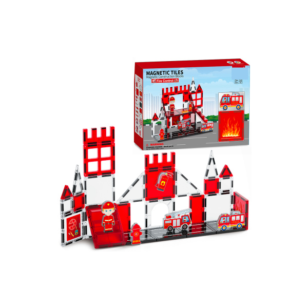 Magnetická stavebnice - Hasiči 32 ks