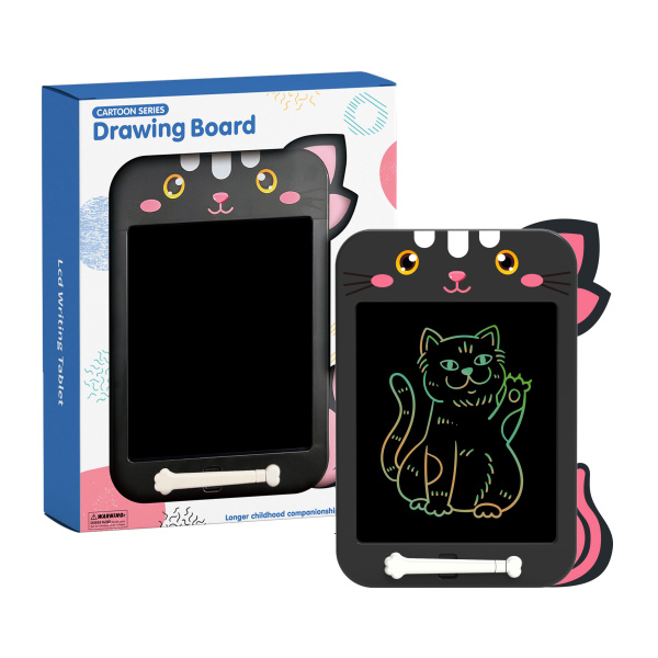 Dětská mazací kreslící tabule 26,7 cm - kočka, barevné kreslení