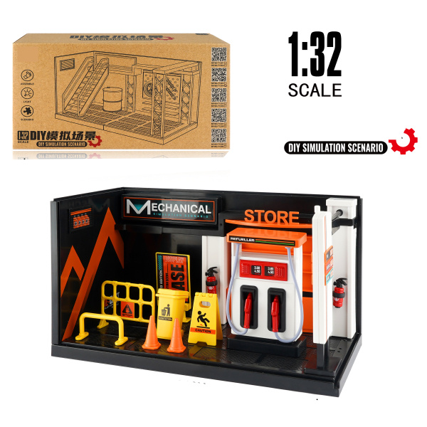 Model benzínové pumpy 1:32 - kovové provedení