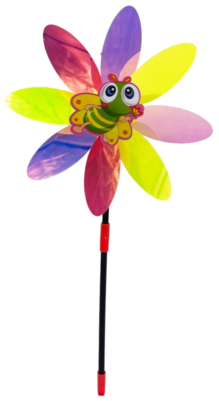 Větrník květina s včelkou 48 cm