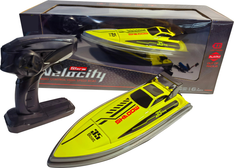 R/C Závodní Člun High Speed 1:16 Žlutá/Černá Shadow 35