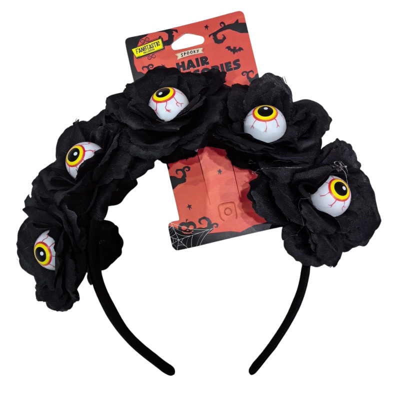 Halloween čelenka růže a oči