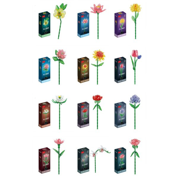 FLORIST Křišťálové a průsvitné květy, 12 druhů