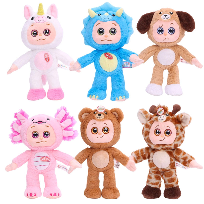Ohýbací plyšové zvířátko se svítícíma očima ZOO edice 25 cm - 1 kus