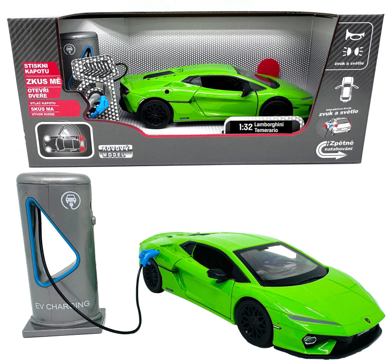 Kovový model - 1:32 Lamborghini Temerario se světlem a zvukem
