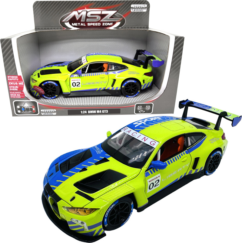 Kovový model - 1:24 BMW M4 GT3 se světlem a zvukem