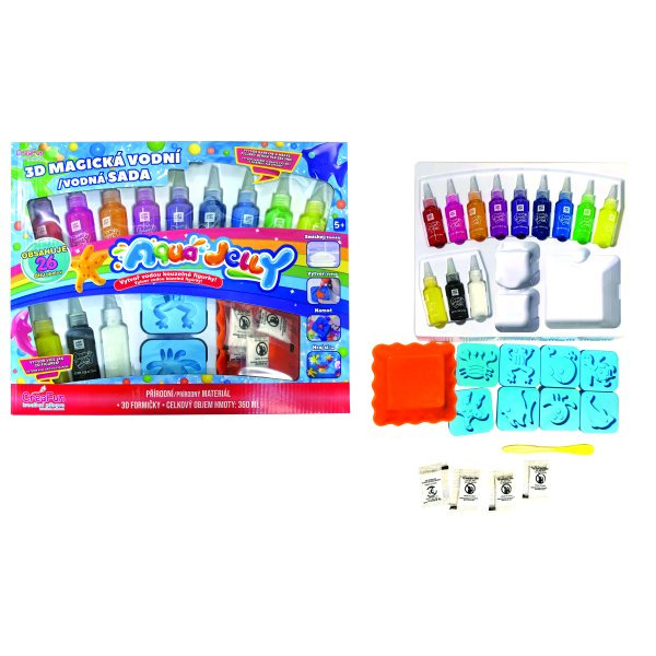 AQUA JELLY 3D Kouzelné postavičky: Velký kreativní set 26 dílů