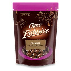 POEX Choco Exclusive Mandle v hořké čokoládě 175 g