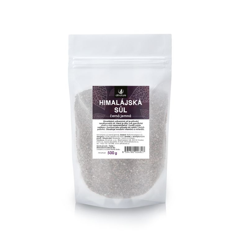 Allnature Himalájská sůl černá, 500 g