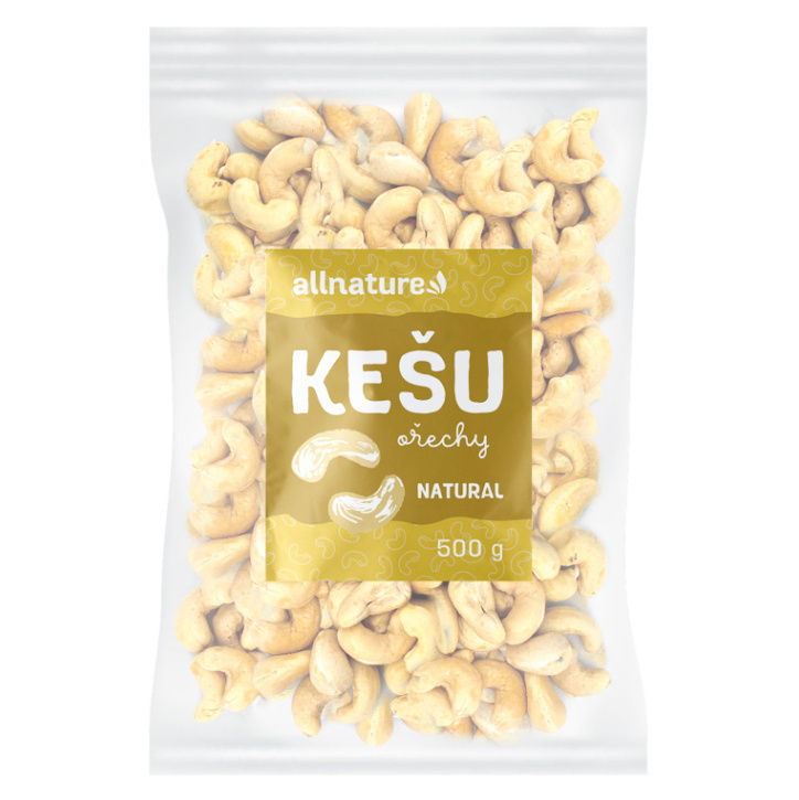 Allnature Kešu jádra, 500 g